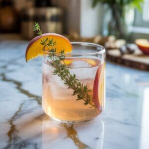 Peach Thyme Ranch Water Cocktail Recipe