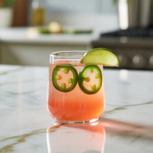 Spicy Paloma With Jalapeño Slices Cocktail Recipe