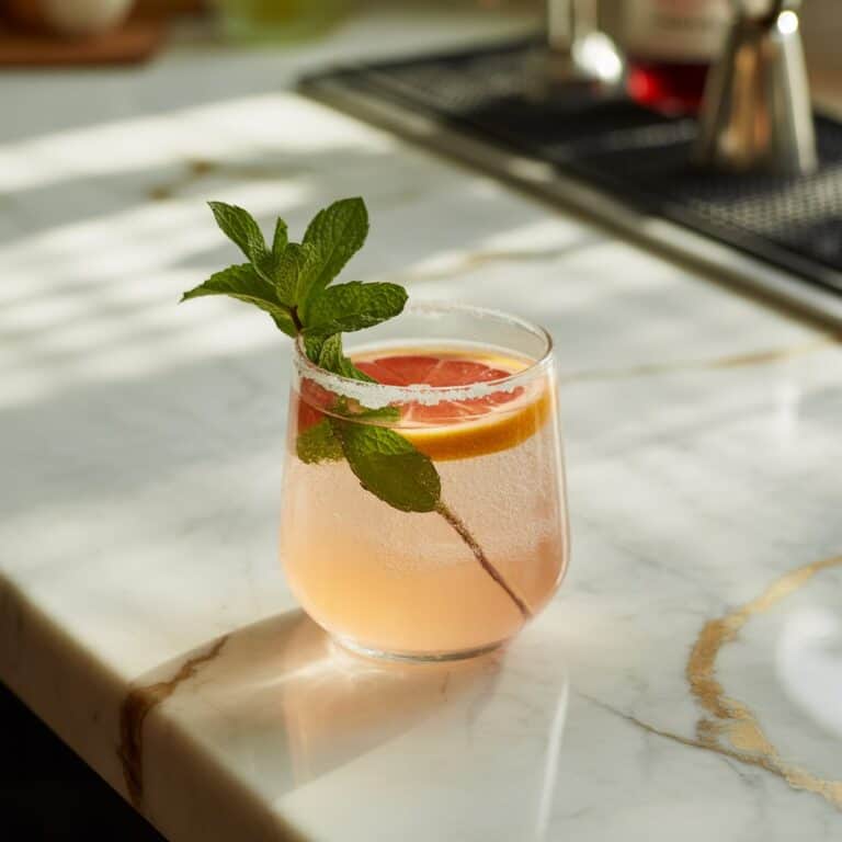 Paloma With Fresh Mint Leaves Cocktail Recipe