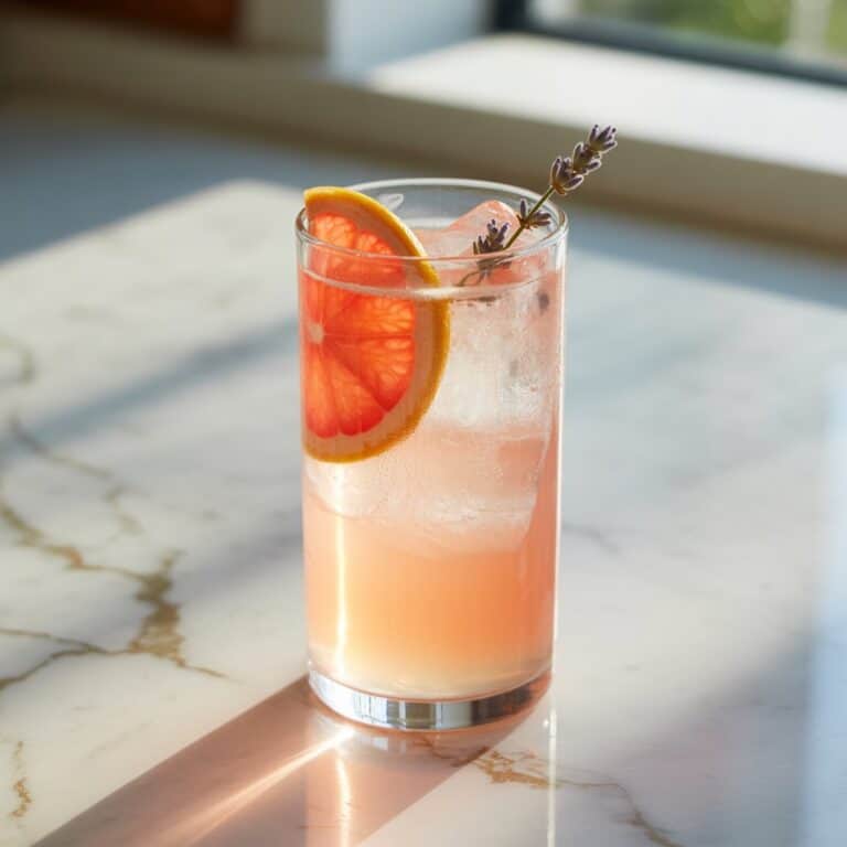 Paloma With Grapefruit And Lavender Syrup Cocktail Recipe