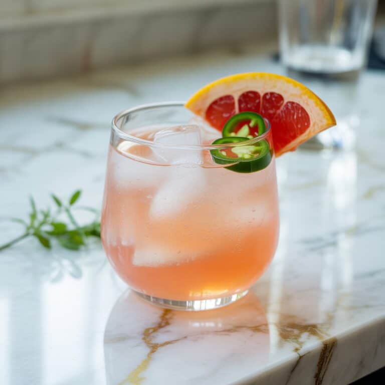 Paloma With Grapefruit And Jalapeno Syrup Cocktail Recipe