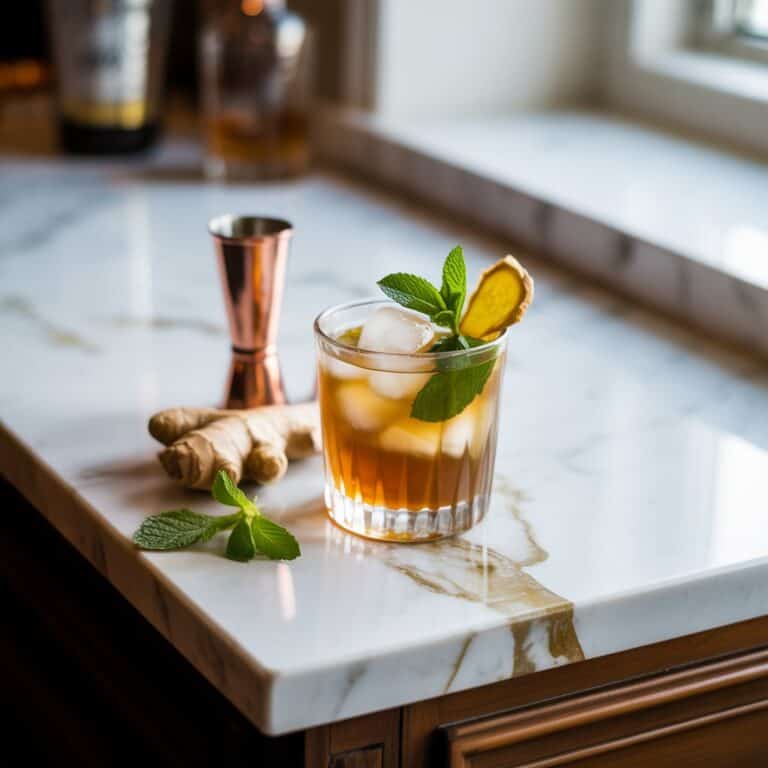 Ginger Bourbon Smash Cocktail Recipe