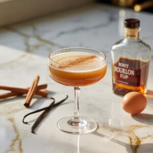 Bourbon Vanilla Bean Flip Cocktail Recipe