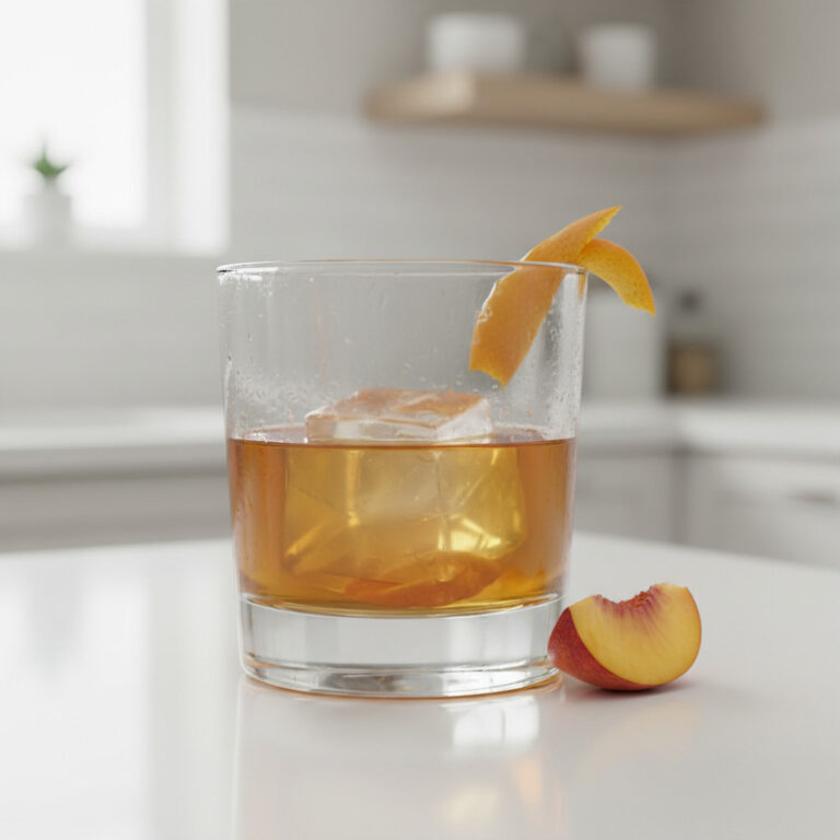 Bourbon Peach Old Fashioned Cocktail Recipe