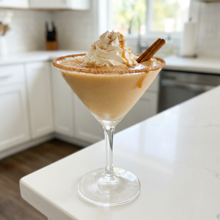 Creamy Pumpkin Spice Martini Cocktail Recipe