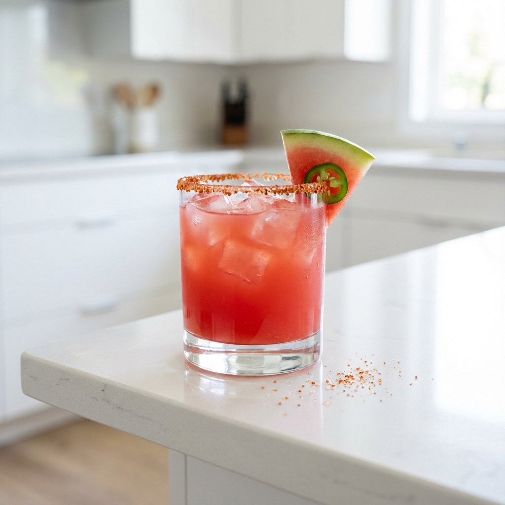 Jalapeno Watermelon Margarita Cocktail Recipe