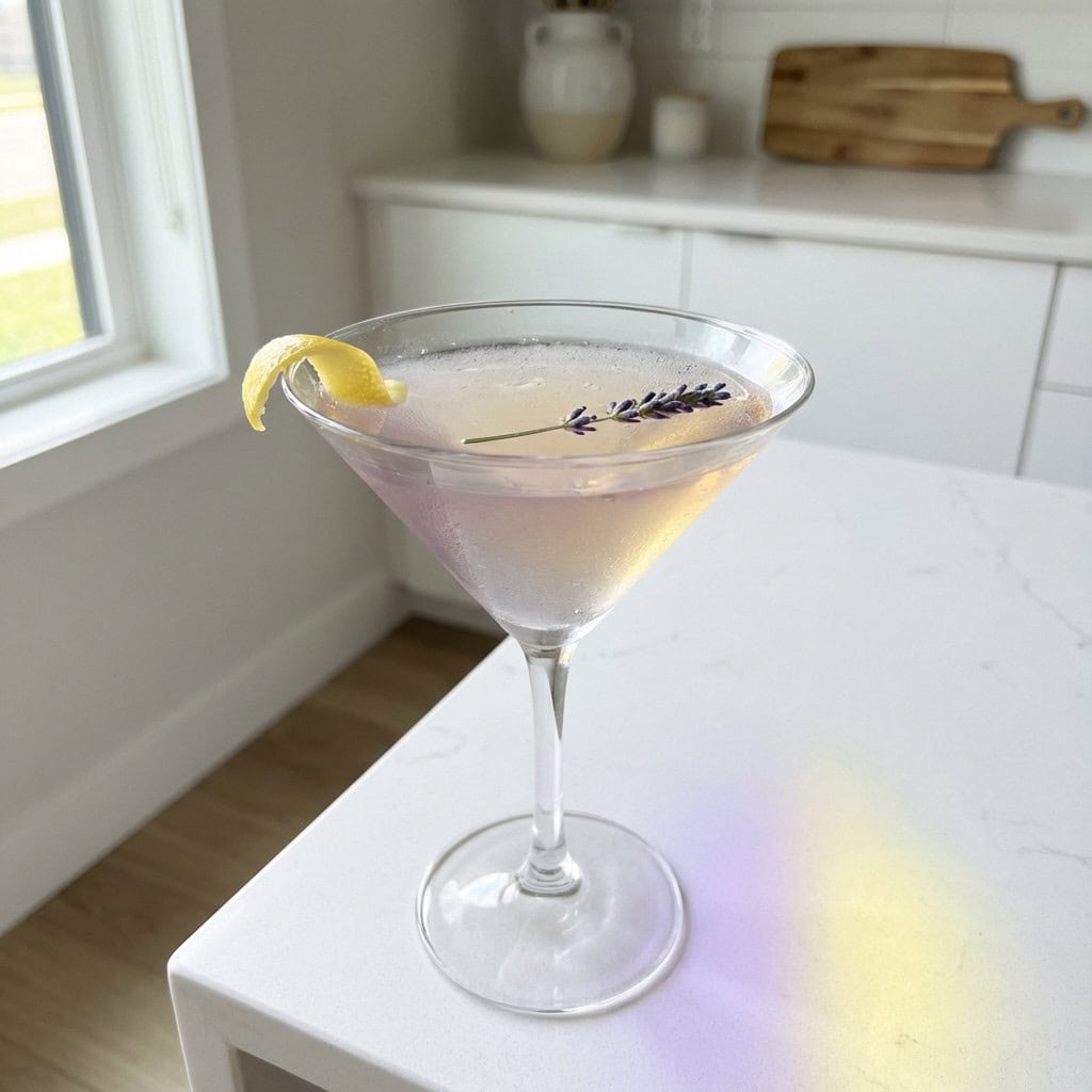 Lavender Elderflower Martini Cocktail Recipe