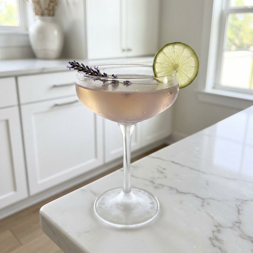 Lavender French Gimlet Cocktail Recipe