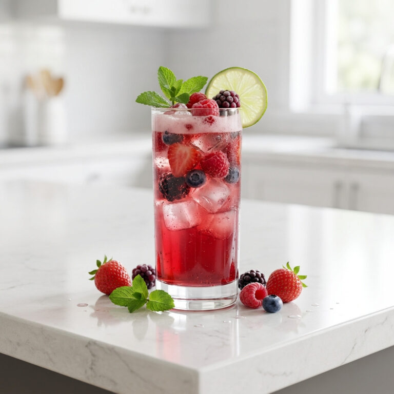Mix Berries Vodka Punch Cocktail Recipe