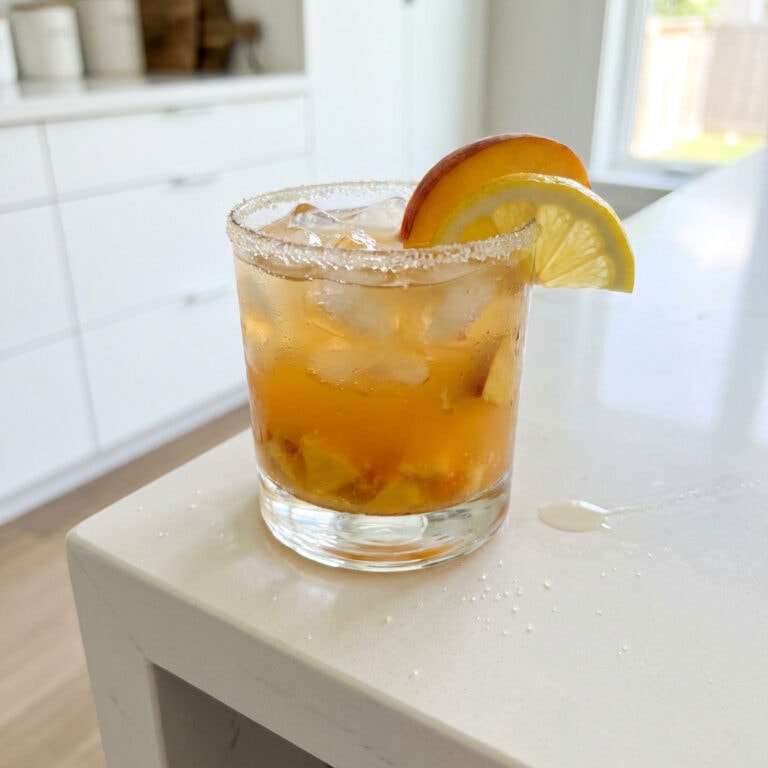 Peach Bourbon Lemonade Cocktail Recipe