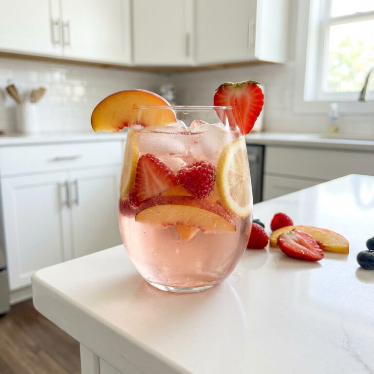 Peach Rose Sangria Cocktail Recipe