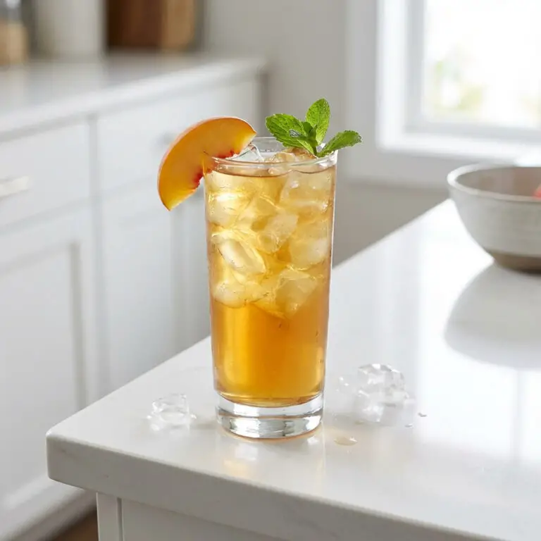 Peach Whiskey Iced Tea Cocktail Recipe