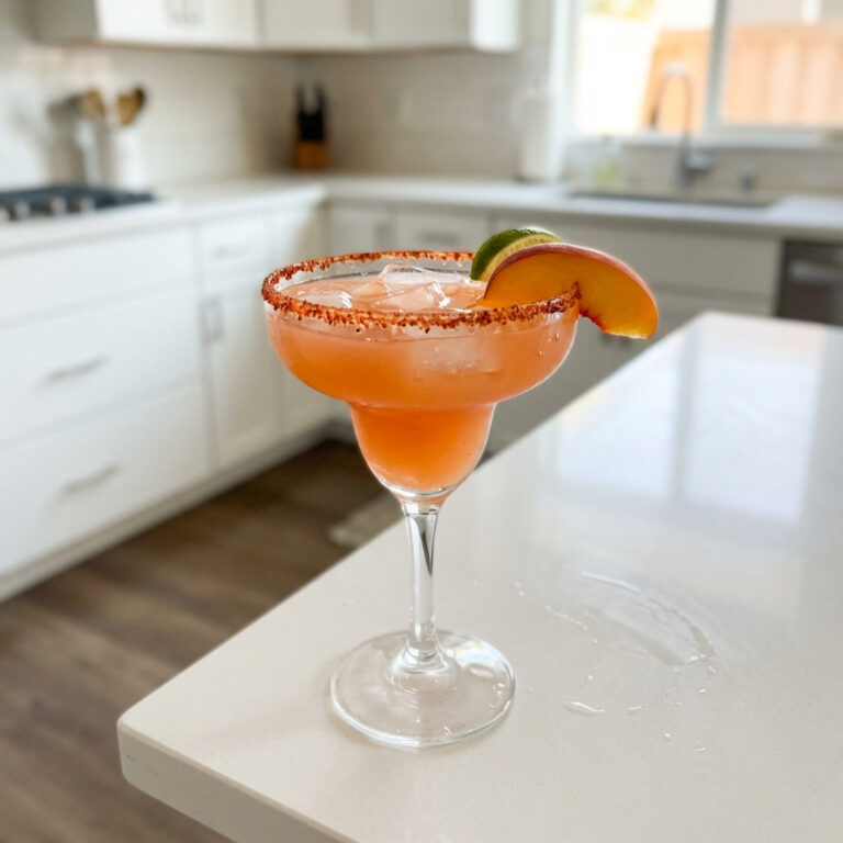 Spicy Peach Margarita Cocktail Recipe