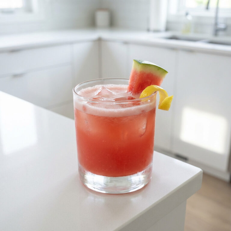 Watermelon Vodka Sour Cocktail Recipe