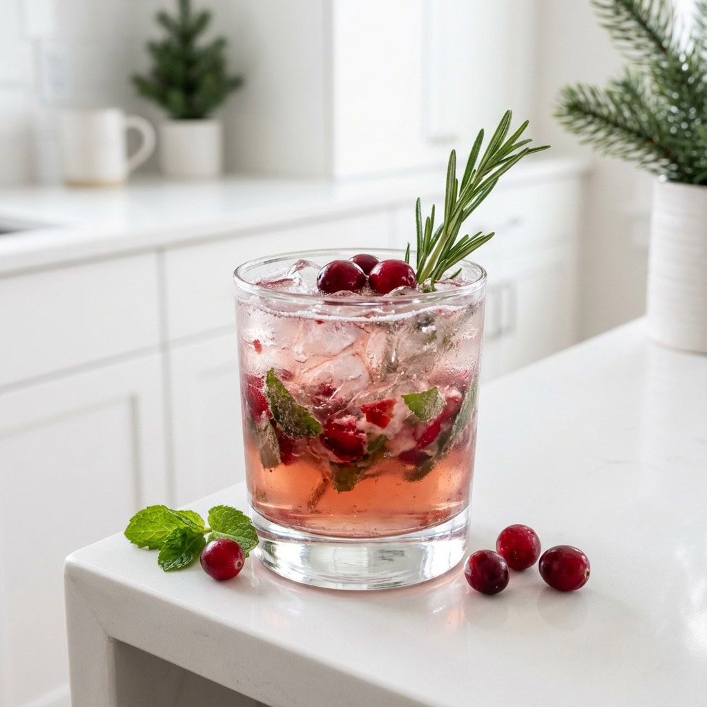 White Christmas Bourbon Smash Cocktail Recipe