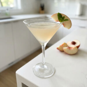 White Peach Martini Cocktail Recipe