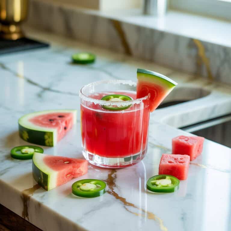 Jalapeno Watermelon Margarita Cocktail Recipe