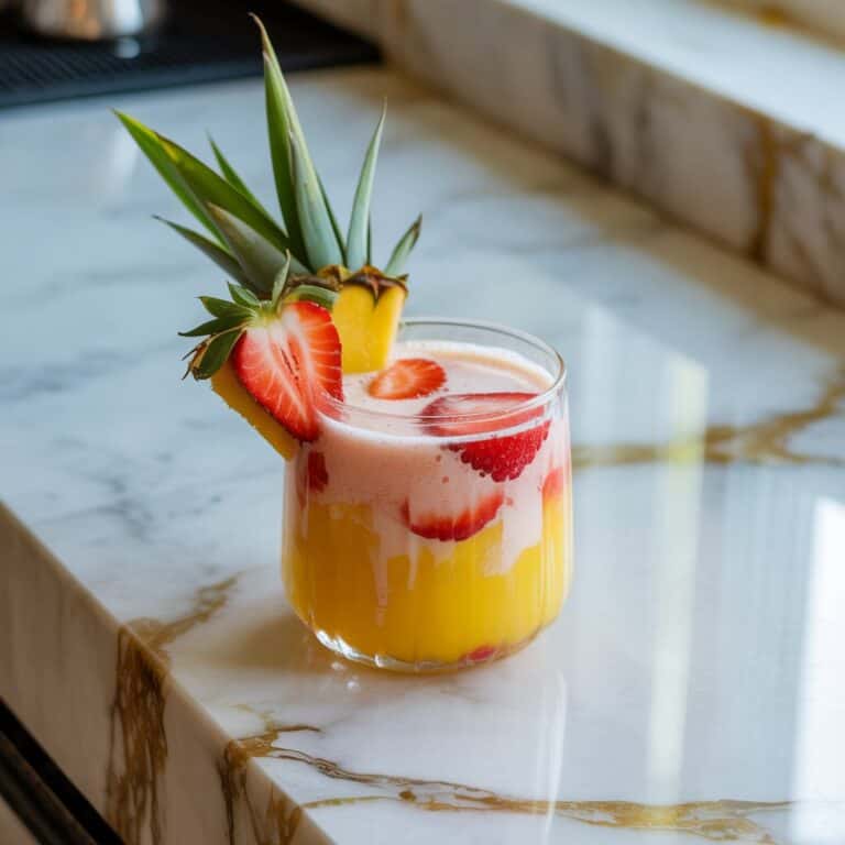 Mango Strawberry Pina Colada Cocktail Recipe