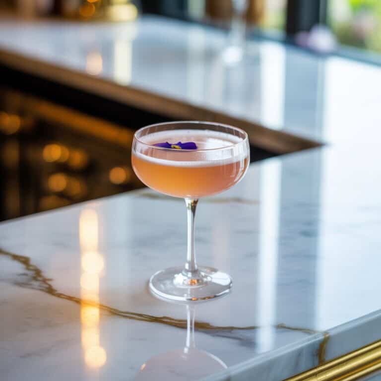 Peach Violet Empress Gin Sour Cocktail Recipe