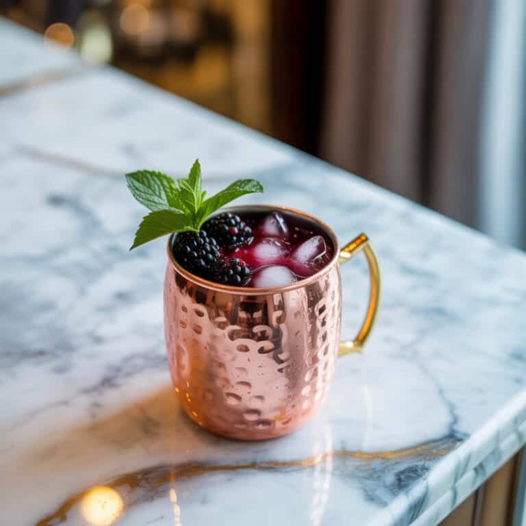 Blackberry Champagne Mule Cocktail Recipe