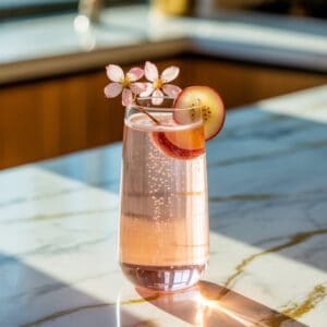 Sakura Lychee Fizz Cocktail Recipe