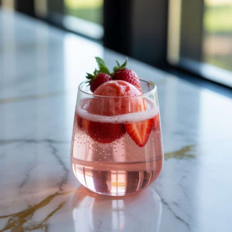 Strawberry Moscato Float Cocktail Recipe