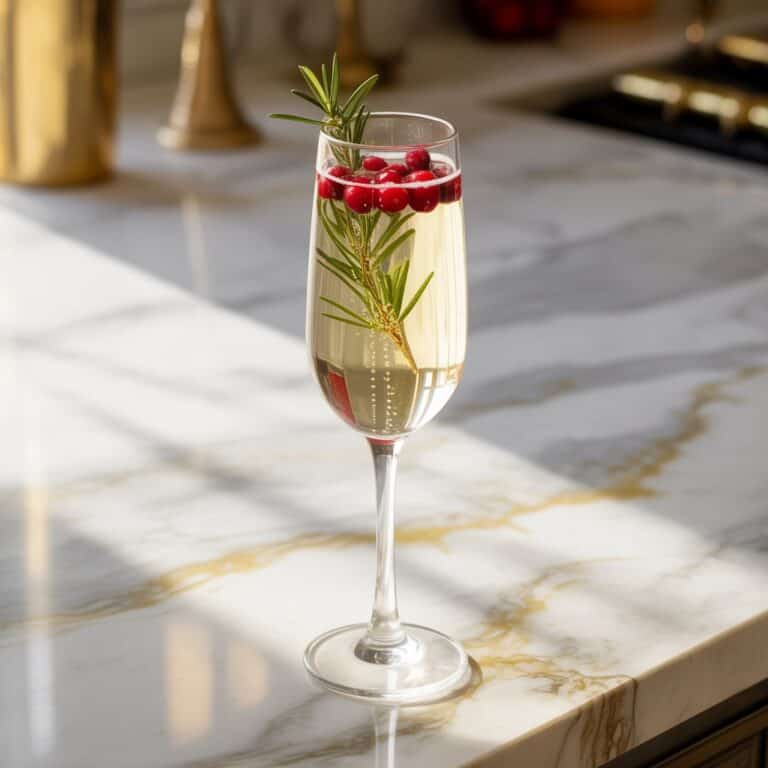 White Cranberry Christmas Mimosa Cocktail Recipe