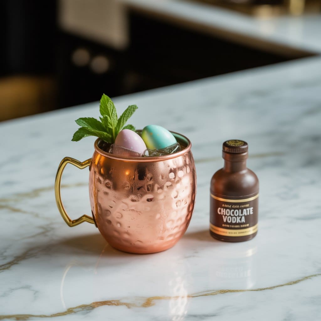 Easter Egg Mule With Chocolate Vodka Cocktail Recipe