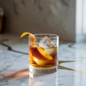 Bourbon Peach Old Fashioned Cocktail Recipe
