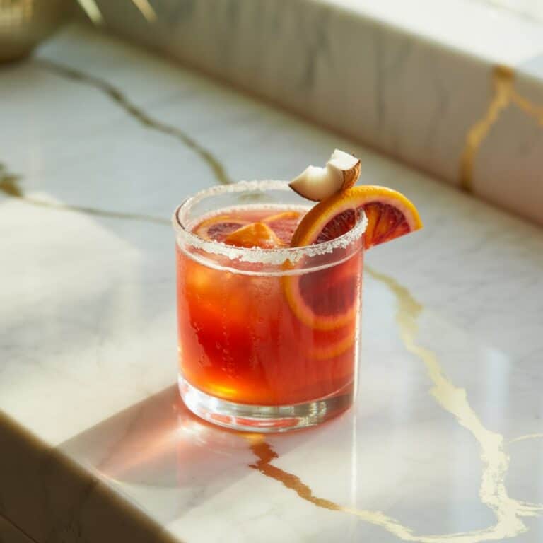 Coconut Blood Orange Margarita Cocktail Recipe